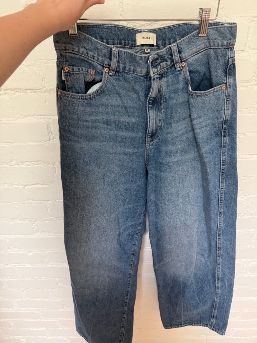 DL1961 Mid Wash Straight-Leg Jeans